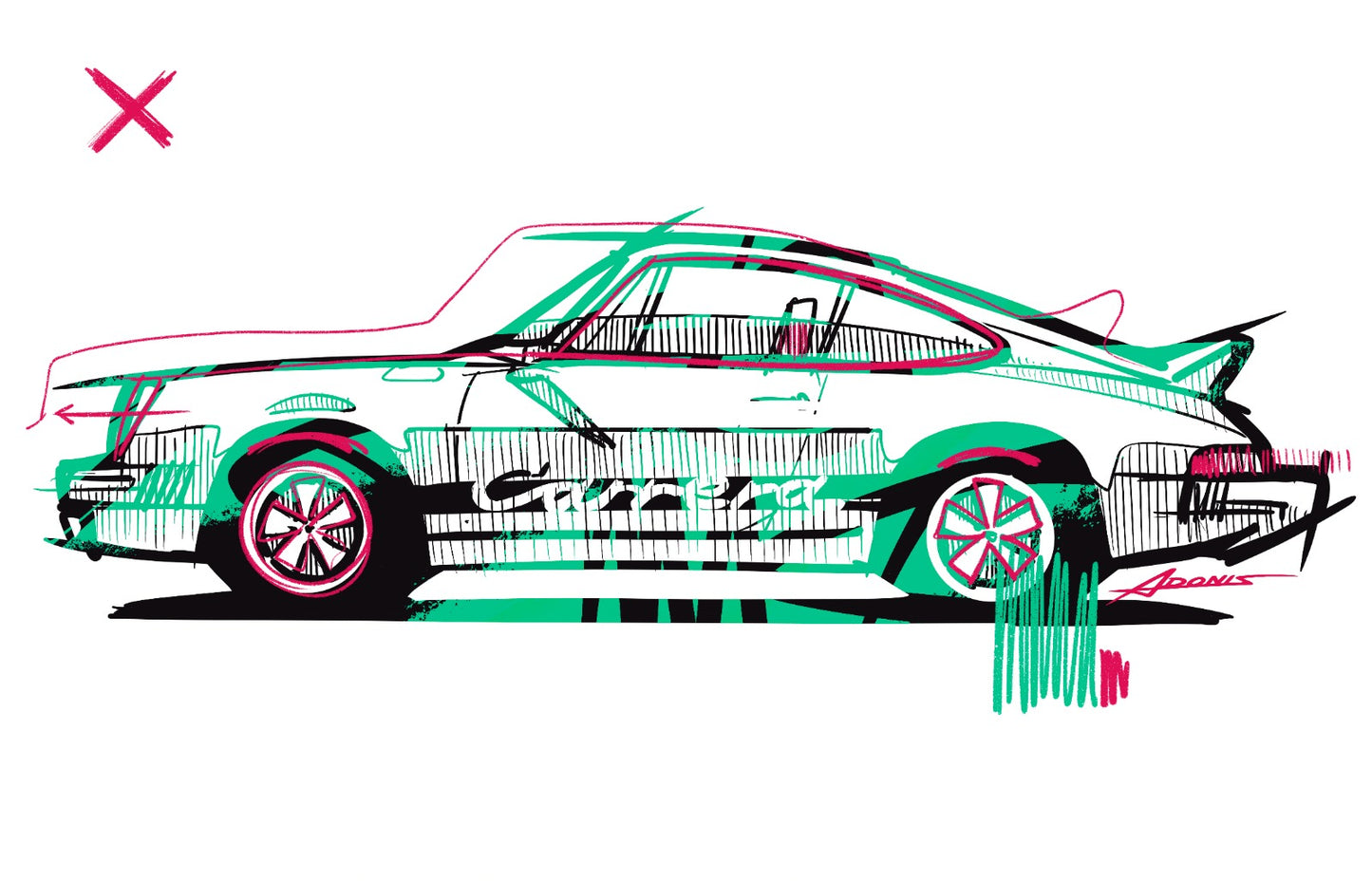 Fine Art Print by Adonis Alcici "Carrera RS 73 Tribute"